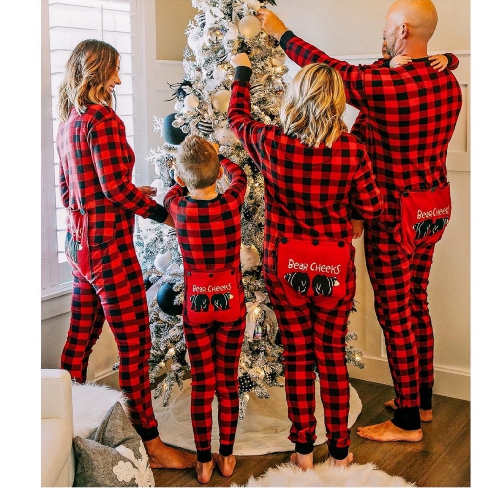 Red Buffalo Plaid Family Pajama Set - Women’s One-Piece